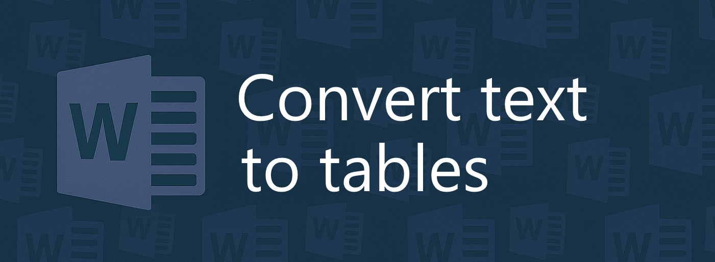 Convert text to tables thumbnail